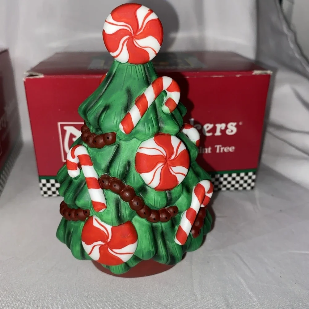 3 Dept 56 Merry‎ Makers. Snowball Maker Candy cane Striper And Peppermint Tree